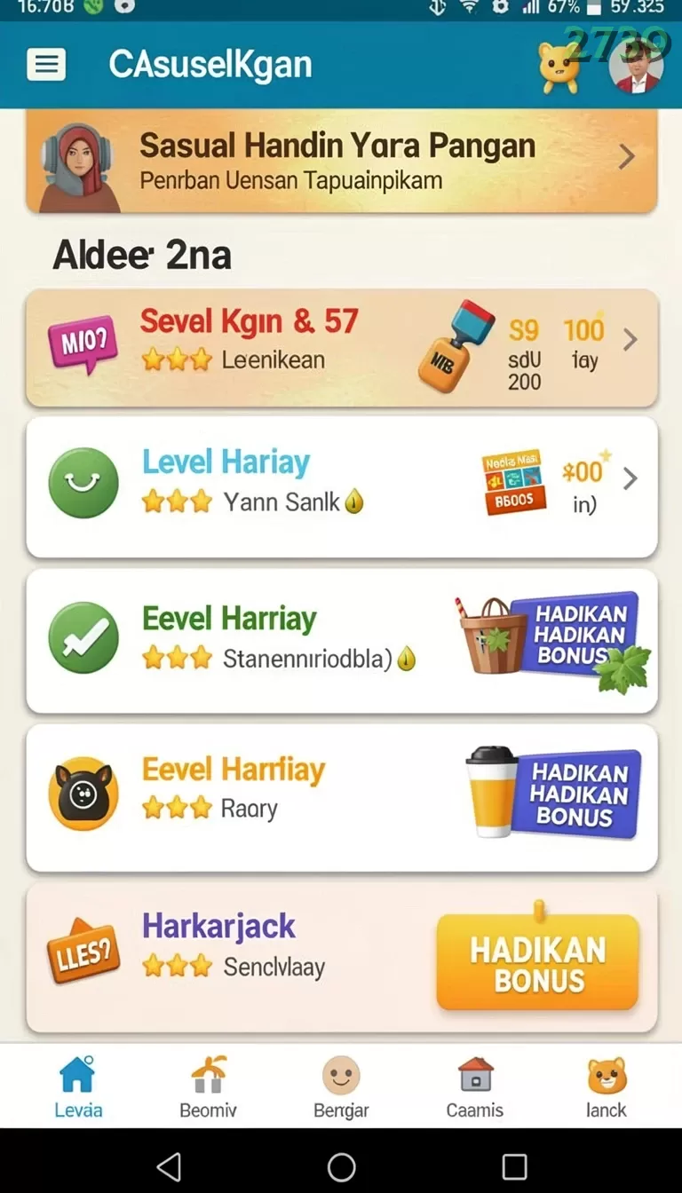 Cuplikan layar SHE777 — halaman utama