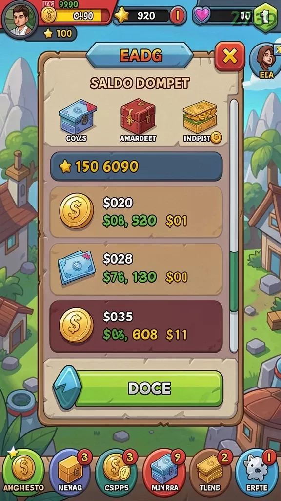 Cuplikan layar IDRGAME — menu navigasi